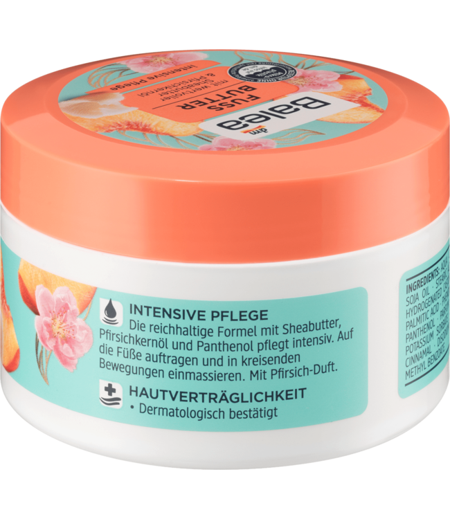 Fußbutter Sheabutter & Pfirsichkernöl زبدة القدمين، زبدة الشيا وزيت نواة الخوخ