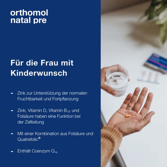 Orthomol Natal pre Kapseln 90 Kps.           أورثومول 90 كبسولة للسيدات الراغبات فى انجاب الاطفال